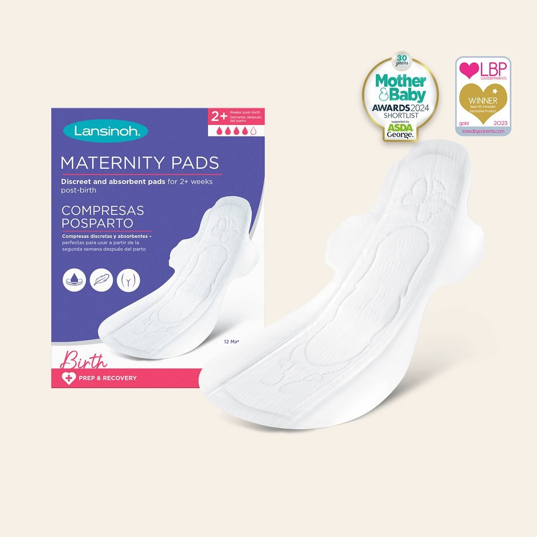 Lansinoh Maternity Pads After Birth Discreet & Absorbent.