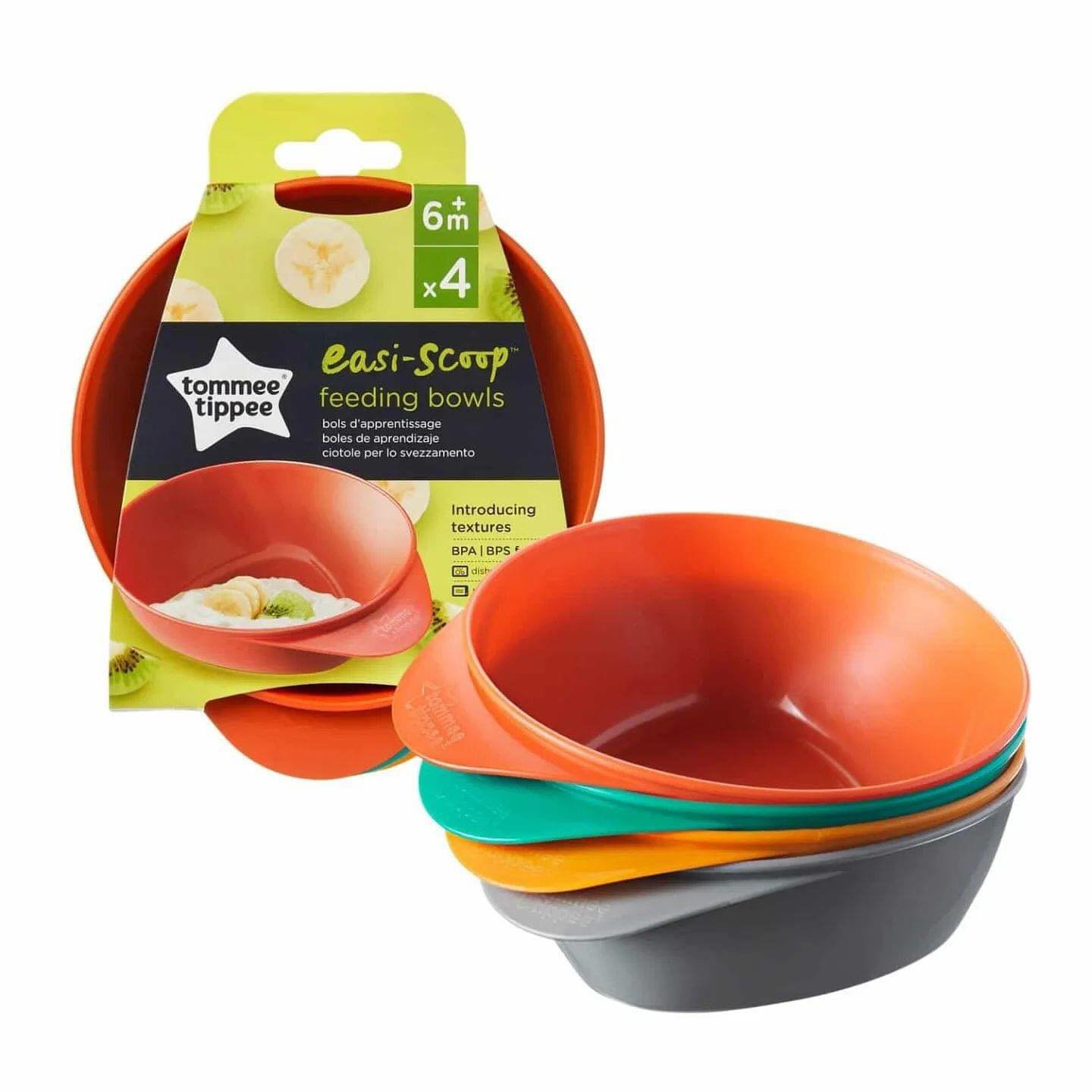 Tommee Tippee Easi Scoop Feeding Bowls 4 pack