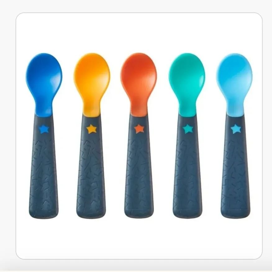Tommee Tippee Easigrip™ Self-Feeding Weaning Spoons 6m+, Pack of 5.