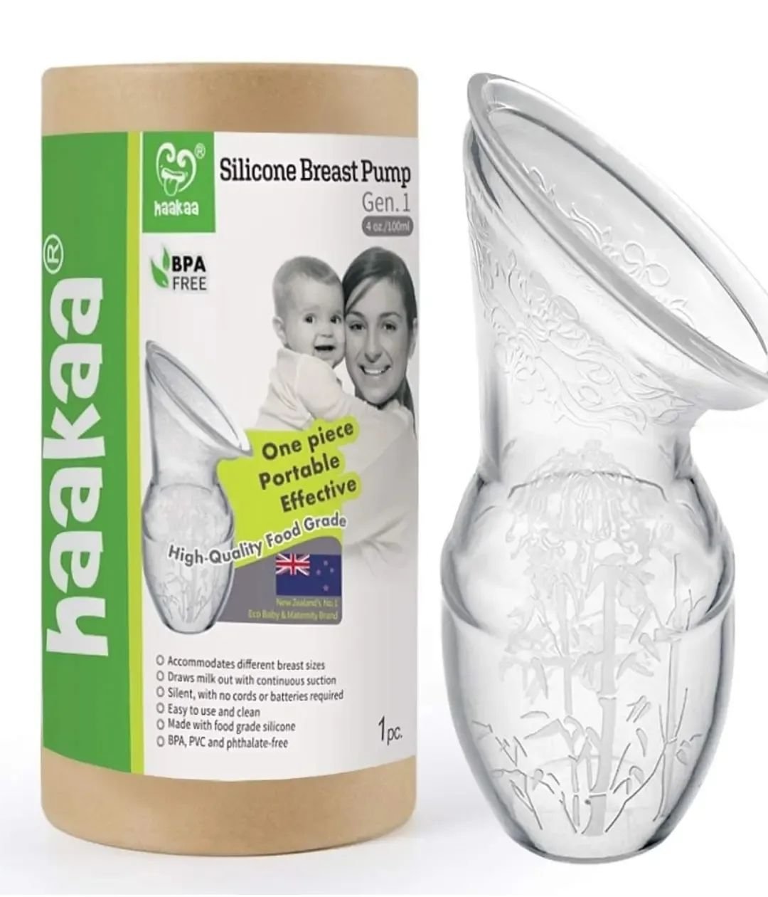 Multi Award-winning Haakaa Gen 1 Silicone Breast Pump 100ml