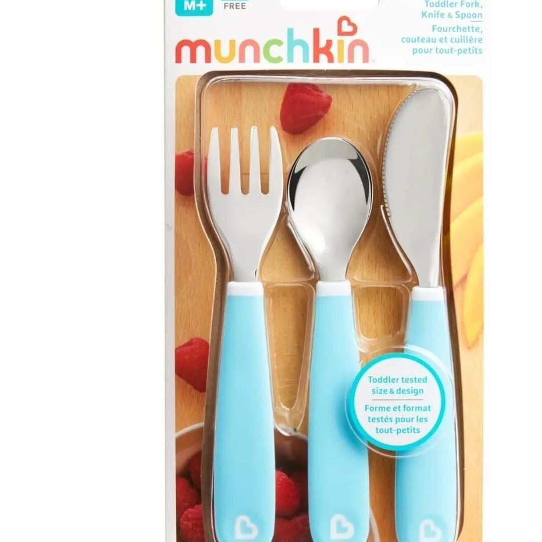 Munchkin Splash Toddler Cutlery Set (Fork, Knife & Spoon) 3 pack.