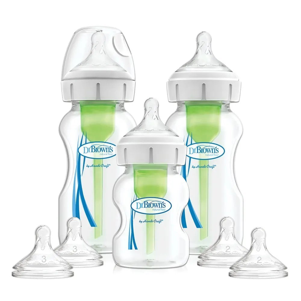 Dr Browns Options+ Anti-Colic Wide Neck Starter Kit.
