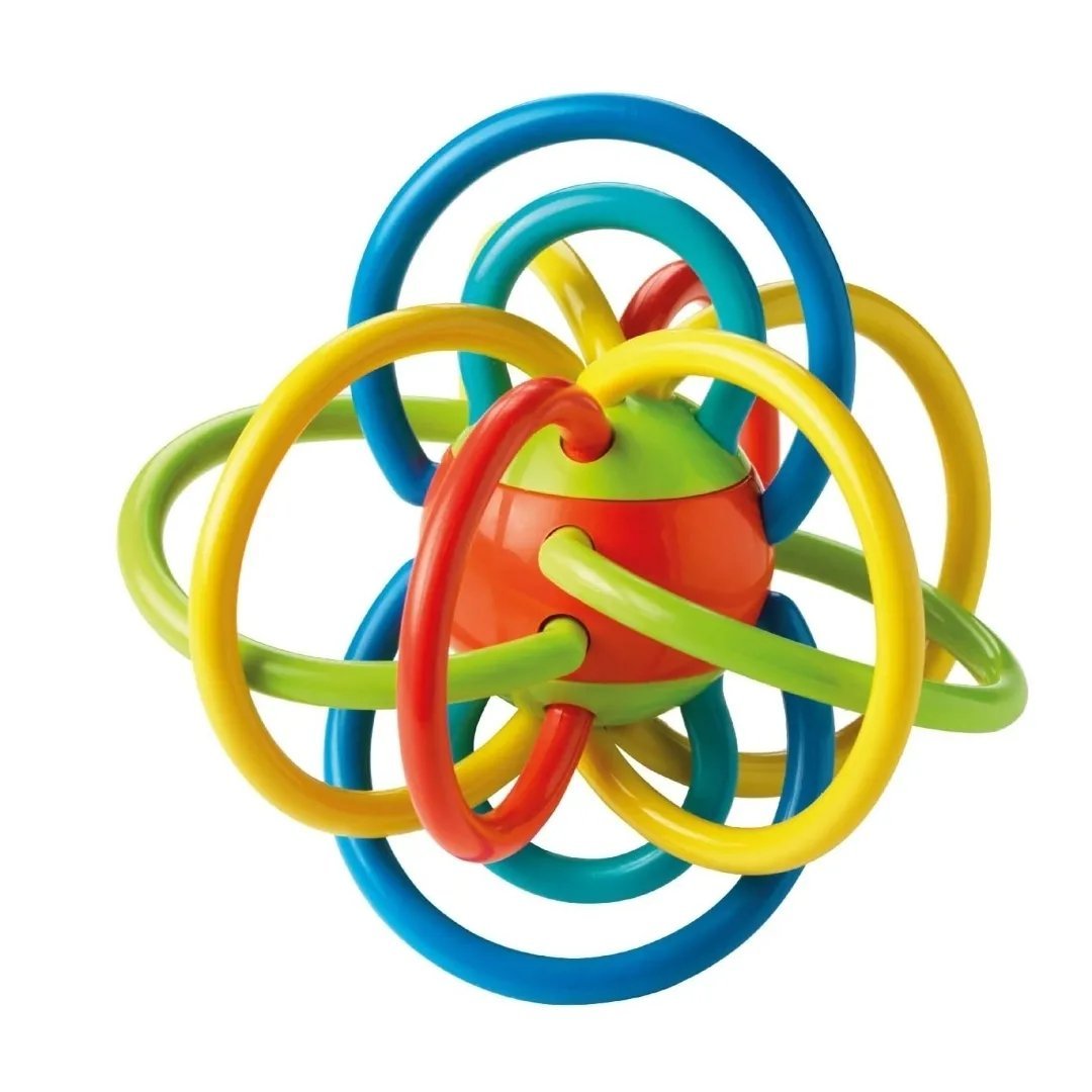 Nuby Lots A Loops Teething Ring and Built-in Rattle Toy