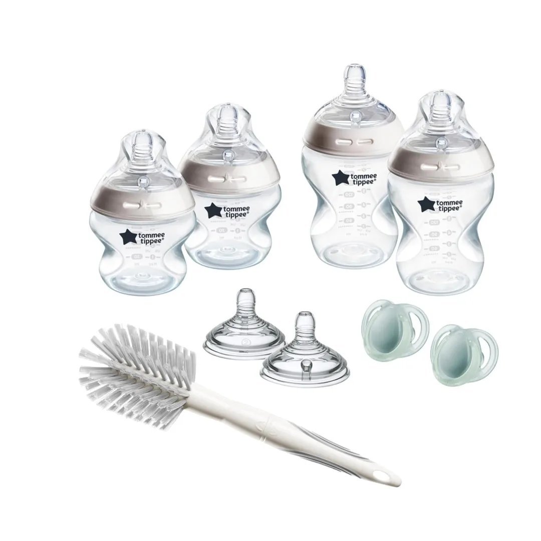 New Tommee Tippee Closure to Nature Newborn starter set. Clear. Self Sterilizing.