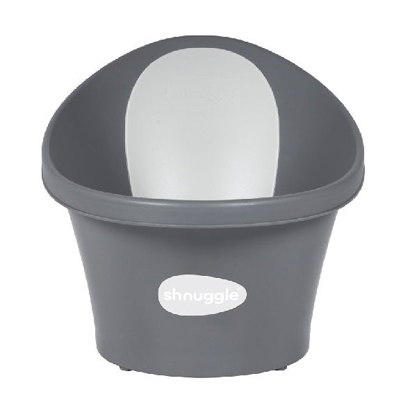 Shnuggle Newborn Baby Bath. White/Slate Grey