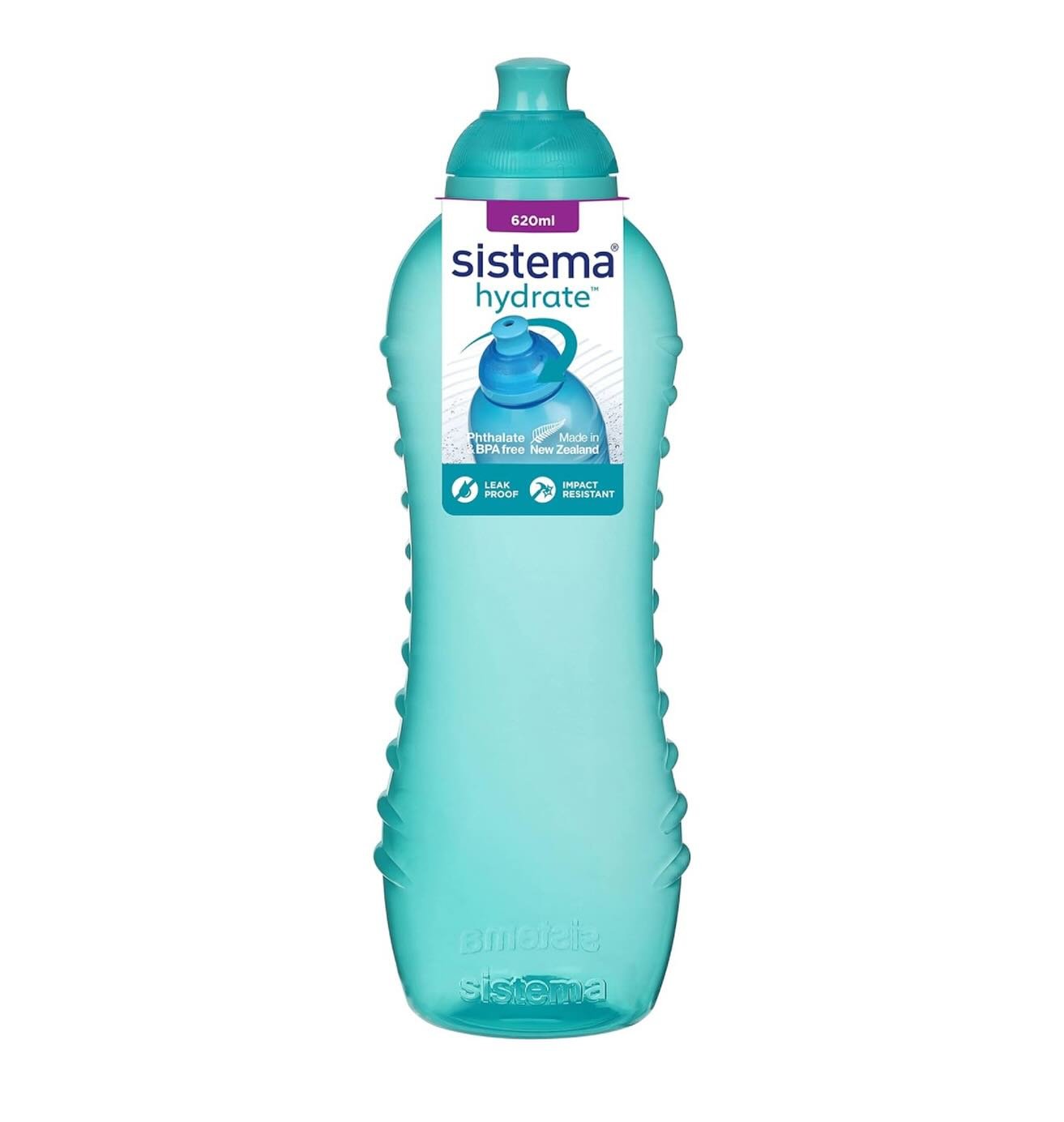 Sistema Twist ‘n’ Sip Water Bottle, Leakproof Water. BPA Free Bottle. 620/330ml. 620ml - Green & Blue 330ml Green & Pink