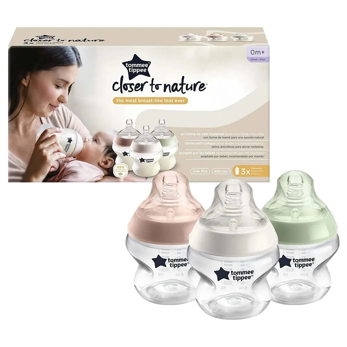 Tommee Tippee CTN Bottles. 3 pack set. 260/150ml