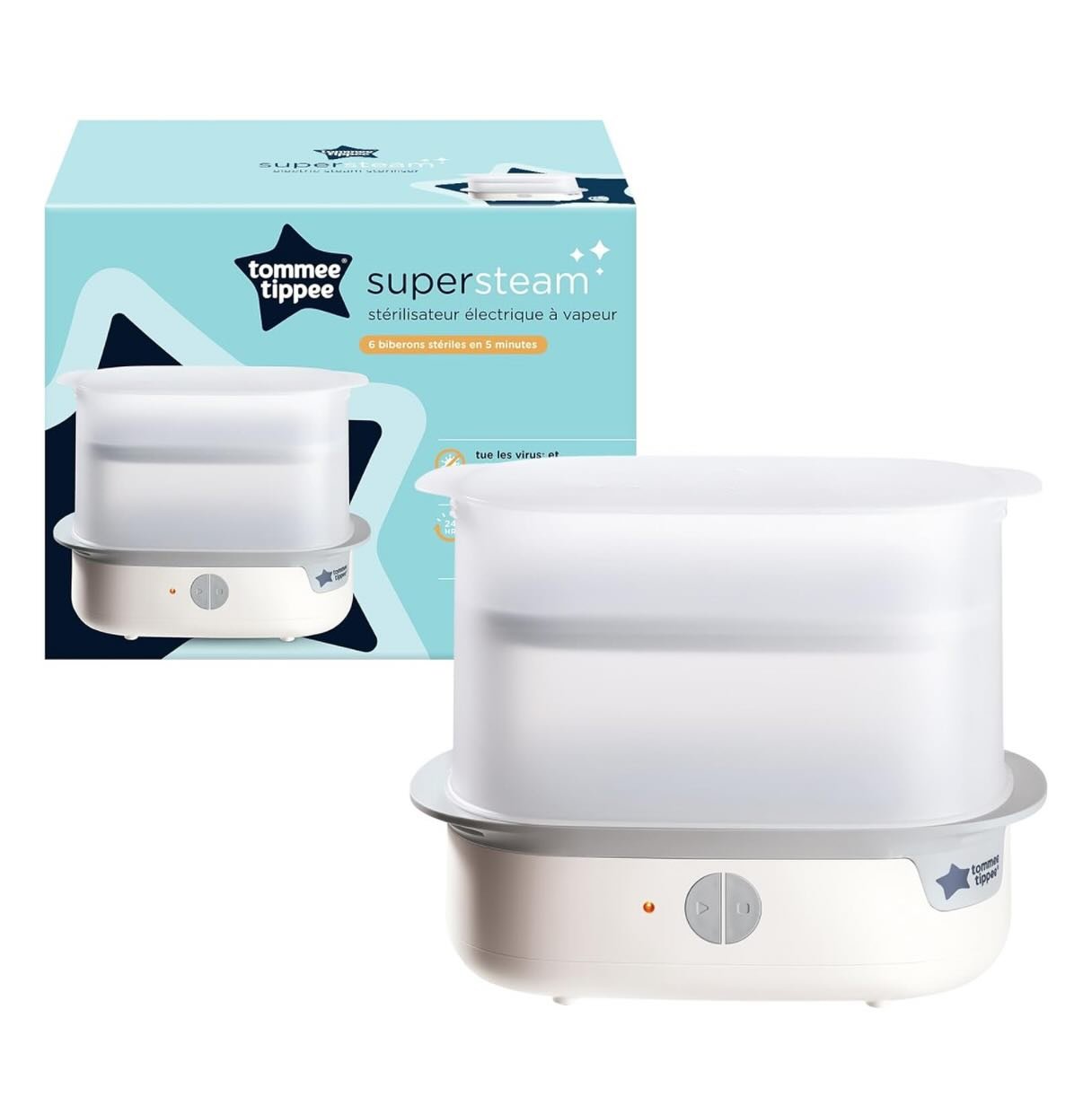 Tommee Tippee Super Steam Electric Steam Steriliser. White/Black.