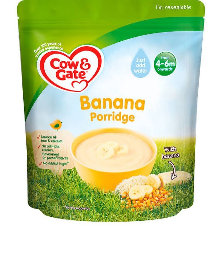 Cow and Gate Creamy Banana Porridge (4-6m+) 125g