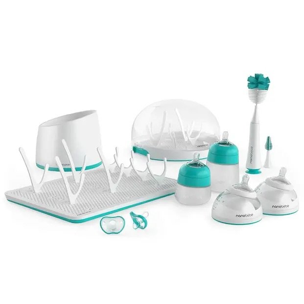 Nanobebe Baby Bottle Ultimate Feeding and Cleaning Set.