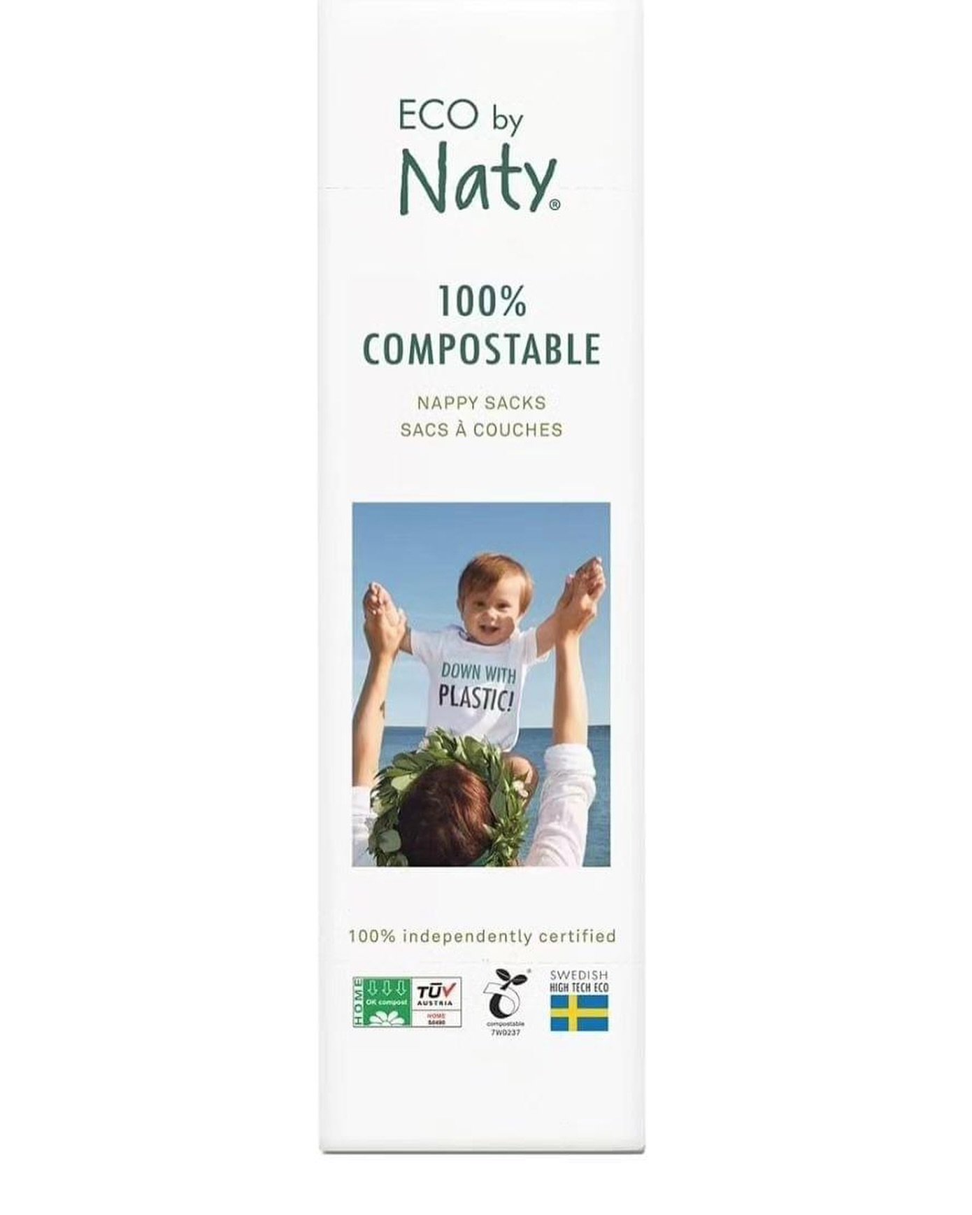 Eco by Naty, Ecological Disposable Bags. Compostable. 50 bags.