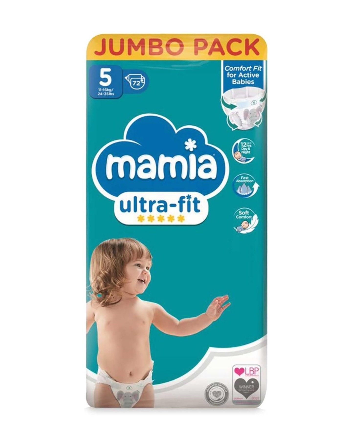 Mamia Ultra Fit Diapers. Jumbo Pack