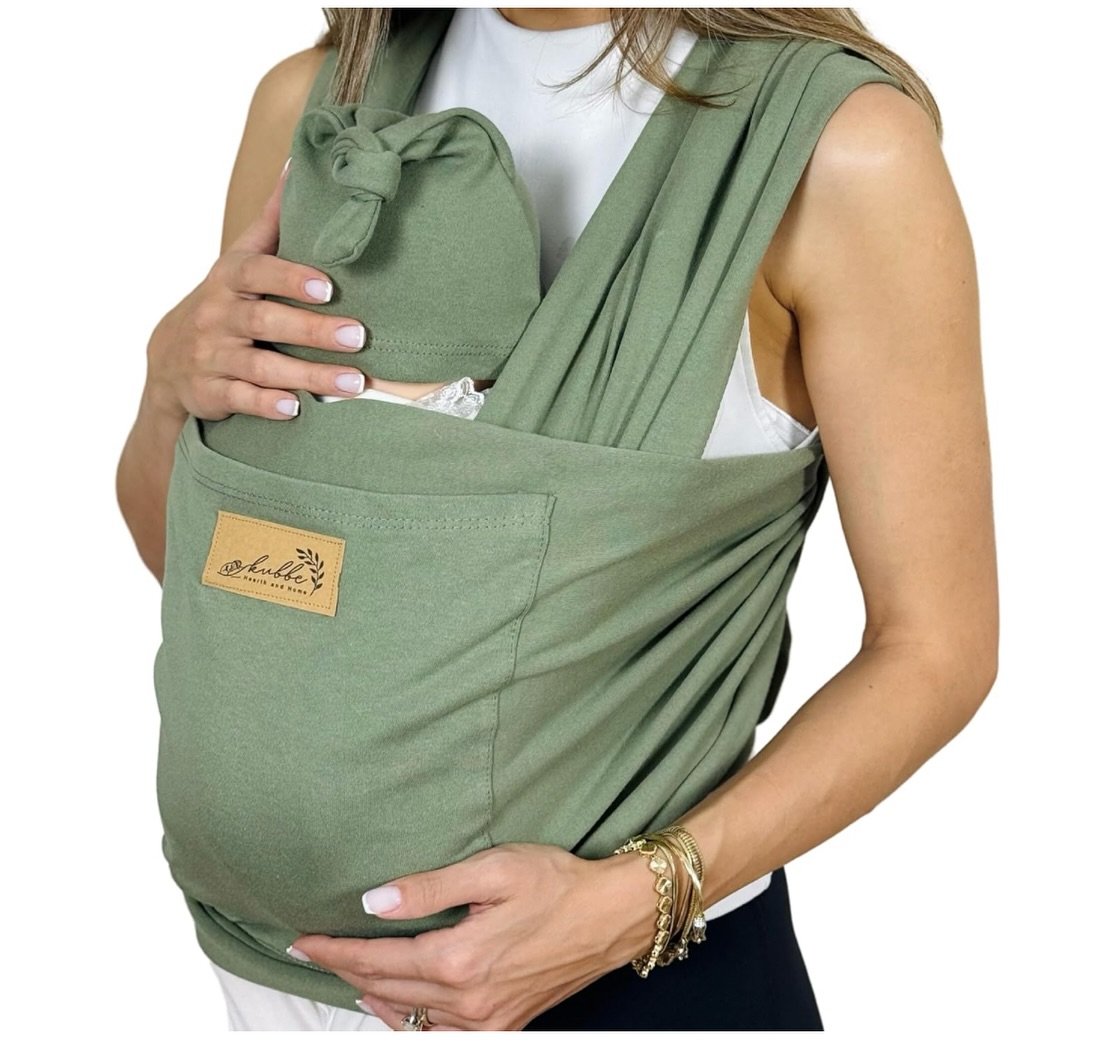 Kubbe 3in1 Baby Carrier Wrap Sling with Bib & Hat | Ergonomic. 
