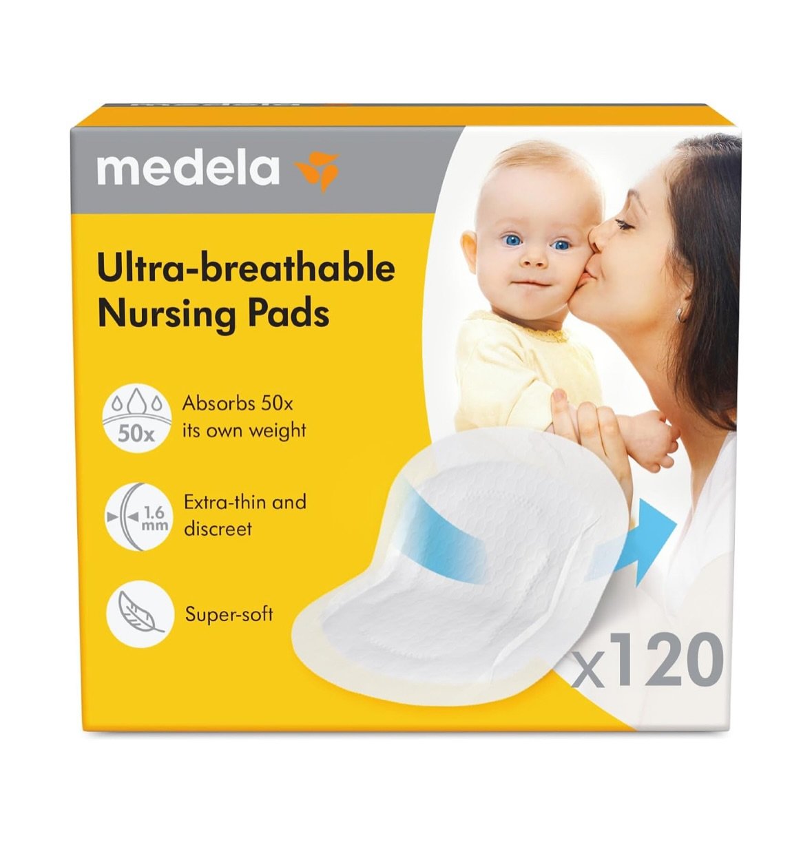 Medela Ultra-Breathable Nursing Pads. 120 pack